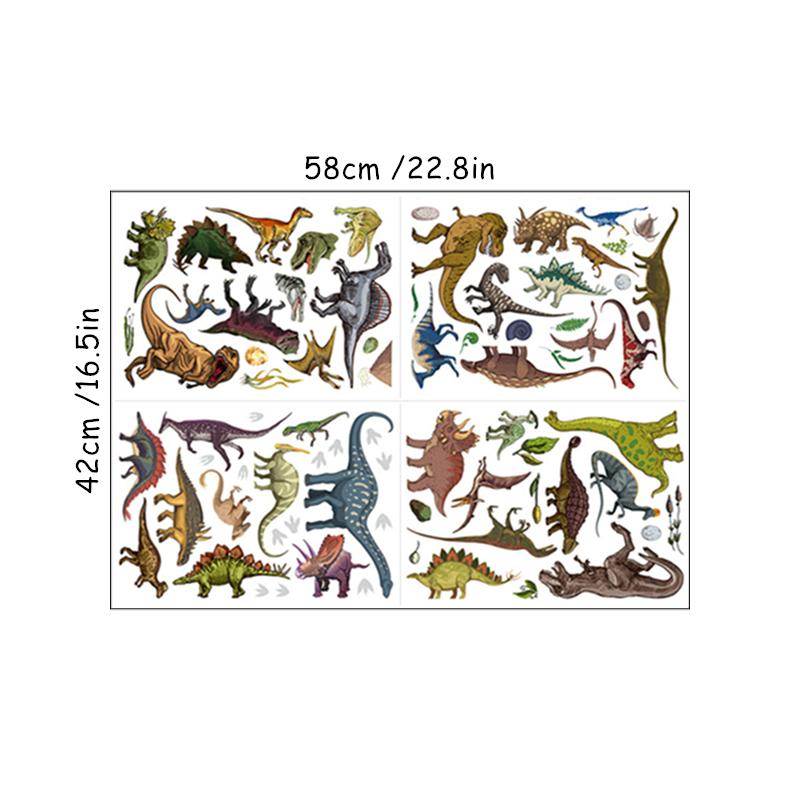 Lifelike Jurassic Dinosaur Luminous Wall Decals Vinyl Stickers Glow In The Dark For Living Room Kids Bedroom Diy Home Decoration