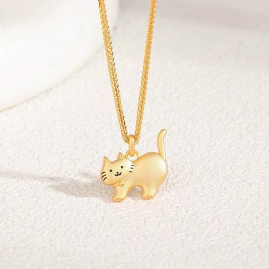 Little Cat Sterling Silver Pendant Necklace - Cute & Versatile Gift for Women