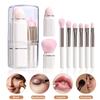 8 In1 Mini Makeup Brush Set Tranparent Telescopic Makeup Brush Portable Cosmetic Brush  Travel