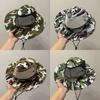Breathable Polyester Fisherman Hat Camouflage Large Brim Sun Protection Ventilated Outdoor Hiking Fishing Summer