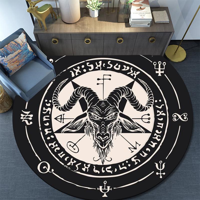 

Cartoon Print Round Area Rug,Carpet Rug for Living Room Bedroom Sofa Playroom Decor,Non-slip Floor Mat 80cmx80cm