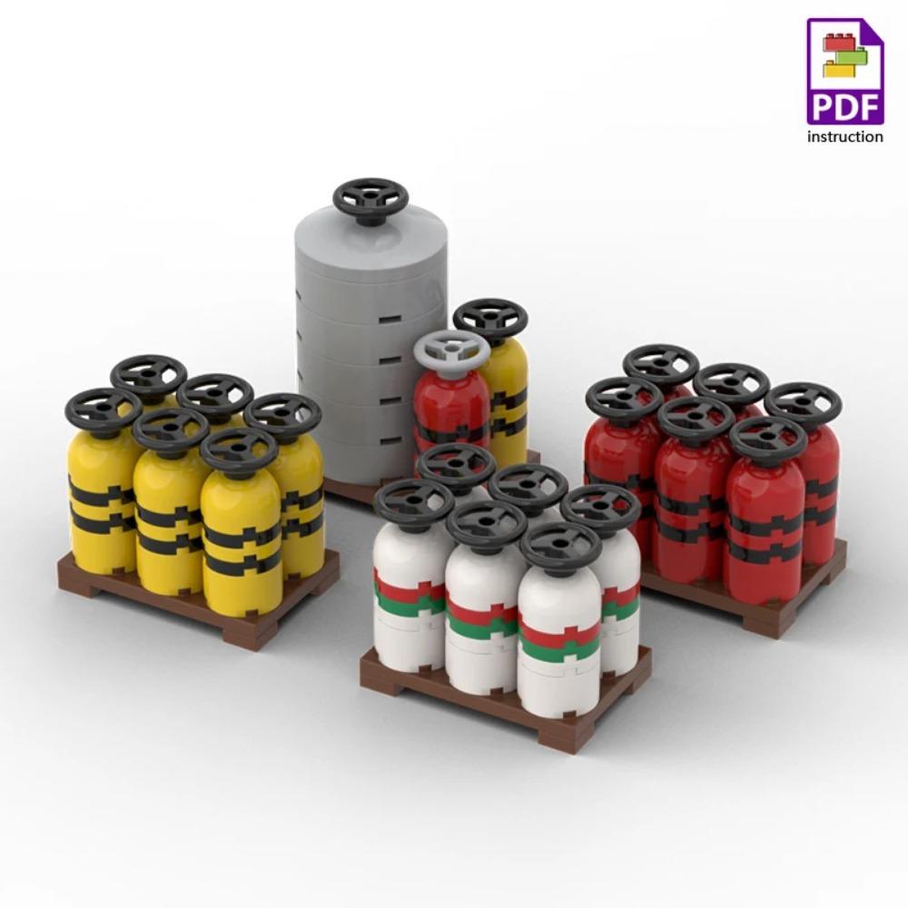 

MOC Топливный бак Конструктор Винные бочки Контейнер для товаров Кирпичики для вилочного погрузчика Игрушки Подарок для мальчиков