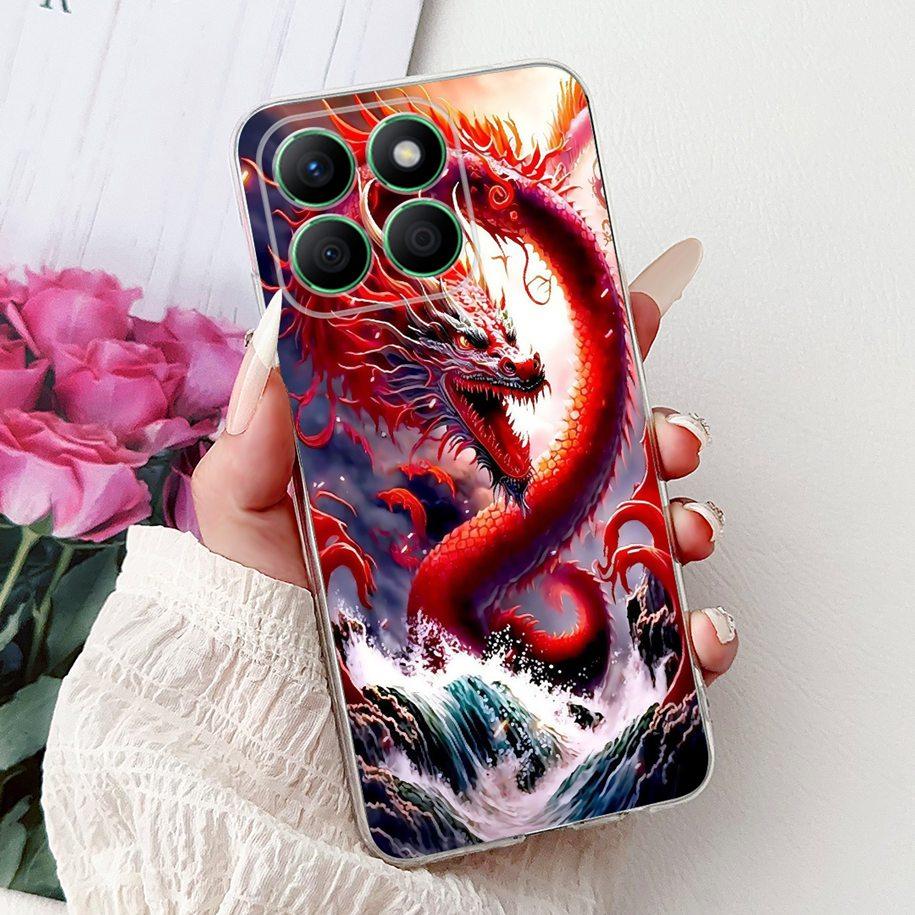 Case For Honor X8b Cover LLY-LX1 LLY-LX2 LLY-LX3 Lovey Heart Cartoon Soft Clear Silicone Phone Case For Honor X8a CRT-LX1 Bumper