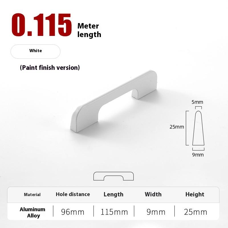 Solid Black Lengthening One Meter Cabinet Long Handle Modern Simple Lengthening Cabinet Door Handle
