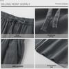 Unisex Breathable Smoky Gray Cotton-Linen Casual Summer Pants