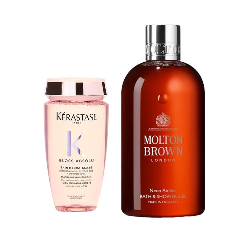 

Kerastase Glaze Rose Radiant Shampoo & Molton Brown Neon Amber Shower Gel Set