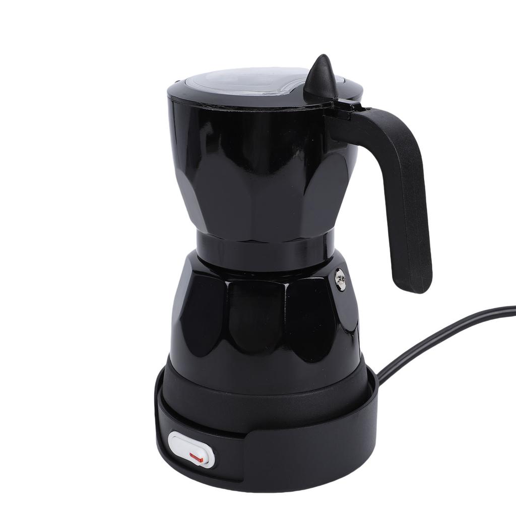 Electric Coffee Maker 3 Cup Aluminum Octagonal Electric Mocha Pot for Home Travel