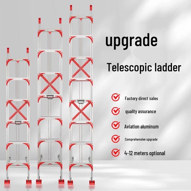 Nai Duo 4-8m Aluminum Telescopic Straight Ladder