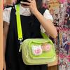 Japanese girl ins transparent pain bag, small food, shoulder messenger bag, women's versatile casual mobile phone small bag
