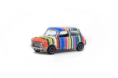 Spielzeug East Tiny City Mini Cooper Art Car Streifen Fertigprodukt HYP00004