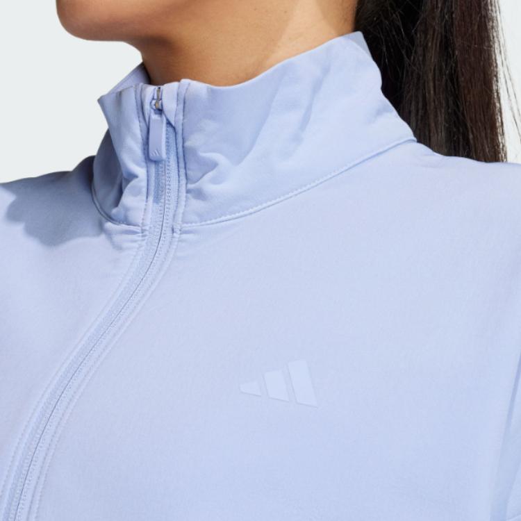 Adidas Aeroready Tonal Jacket Pacer All Gym Series Long Sleeve Jacket Women Jackets Blue IX1702