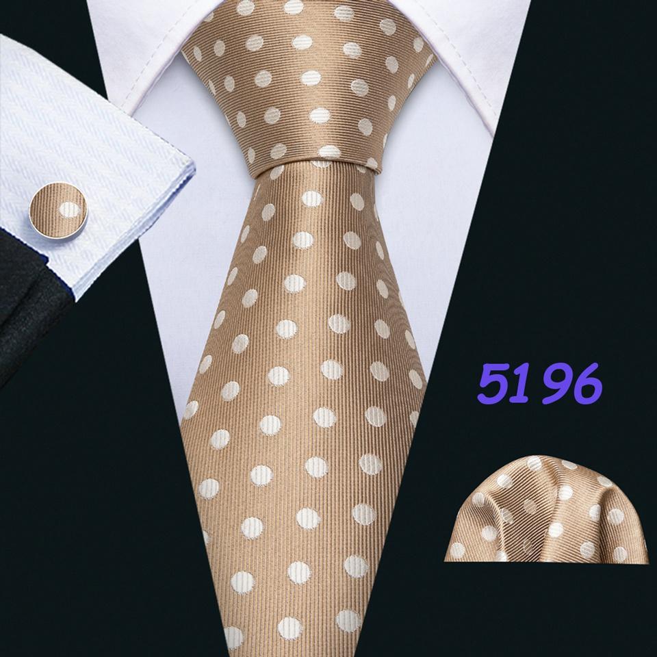 Men's Luxury Jacquard Silk Necktie Handkerchief Cufflinks Boutonniere with Gift Box for Wedding Party Dating