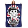 Weiche warme DeckenKinder Picknick Mr Beans Zeichentrickbären Bettwäsche Überwürfe Flanell Tagesdecke für Sofa Stuhl Straßensofa Bettbezug