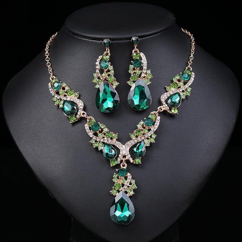 

Latest Stylish Design Fancy Crystal Necklace Jewellery Set for Women | Trendy Celebrity Inspired Jewellery