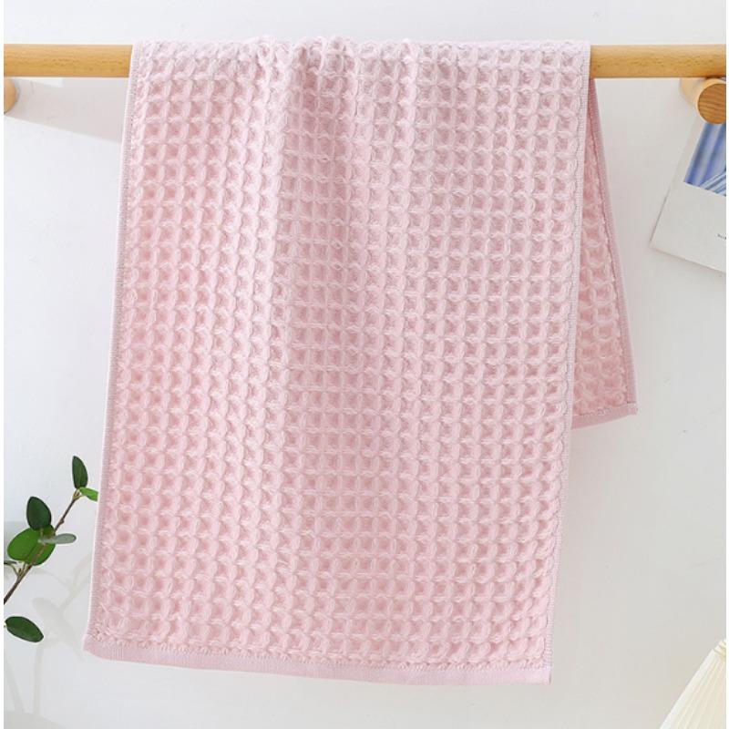 Pure Cotton Waffle Towel Gift Set - All-Cotton Soft Absorbent Towels Thickened Bath Towels for Daily Use & Perfect Gift Choice