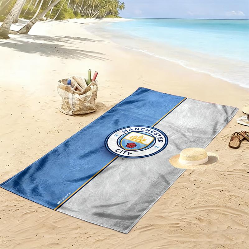 1pz Telo Mare Manchester United Manchester City, Morbido Telo Mare Adatto per Spiaggia Nuoto, Campeggio all'Aperto e Viaggi