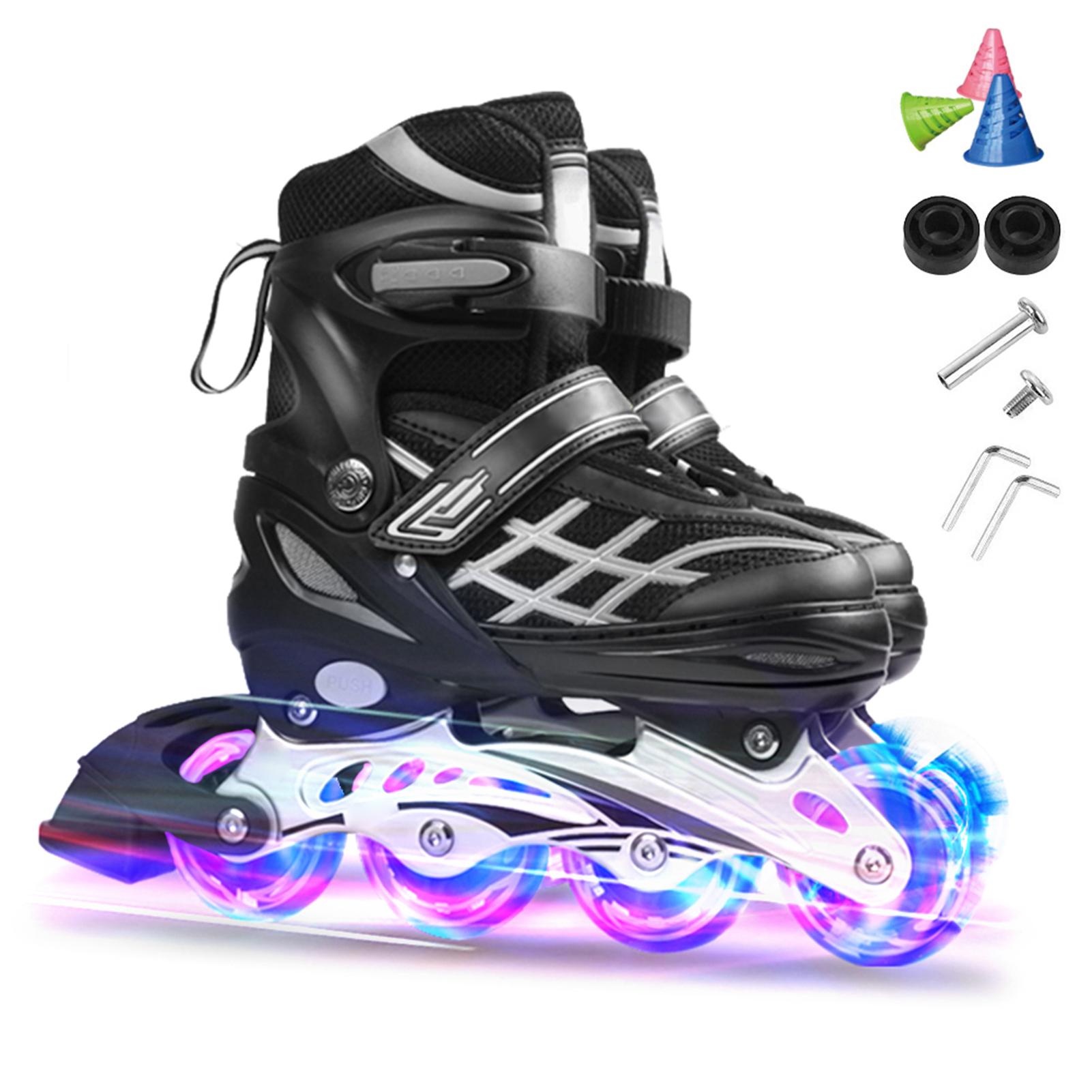 Adjustable Illuminating Inline Skates with Light