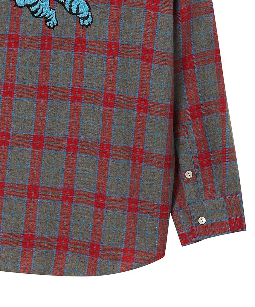 BEYOND CLOSET New Classic Preppy Cut Check Shirt Gray