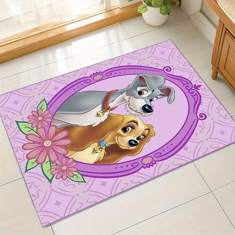 

1pc. Lady and the Tramp Cartoon Rug Home Decorative Carpet for Living Room Bedroom Office Outdoor Gift Floor Mat Area Rugz0414210 60cm by 90cm