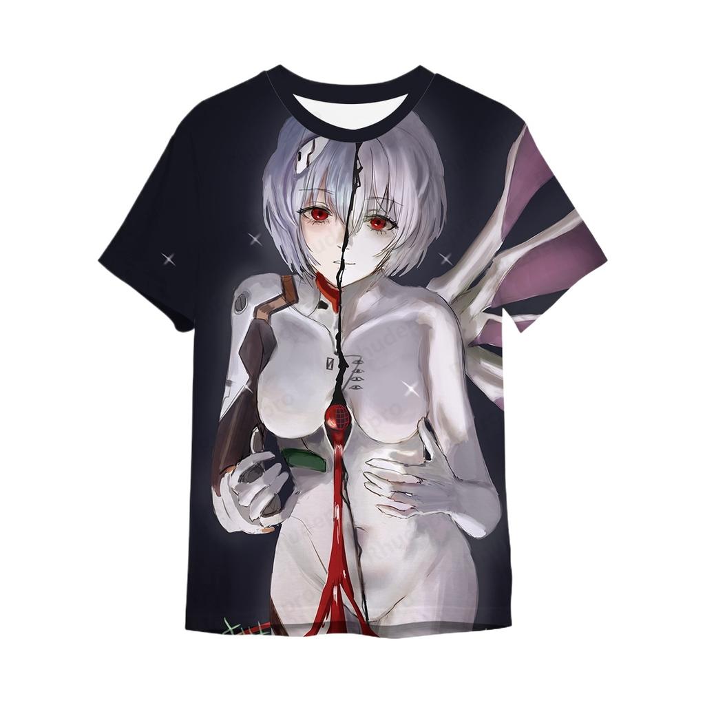 Genesis Evangelion Streetwear Pánské tričko Oblečení Móda Y2k Tričko Pánské oblečení Hip Hop Nadměrný Trend
