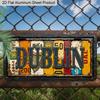 Vintage Dublin Collage Aluminiumschild 12''×6'', Retro Wandkunst für Zuhause Balkon Innenhof, Ideales Geschenk für Irland Reisefans