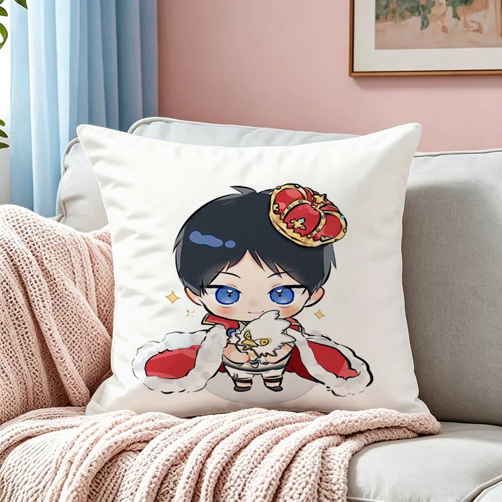 Anime Hhaikyuu Ttobio Kageyama Pillow Case Square Doublesided Sofa Cushion Cover Bedroom Bedside Pillow