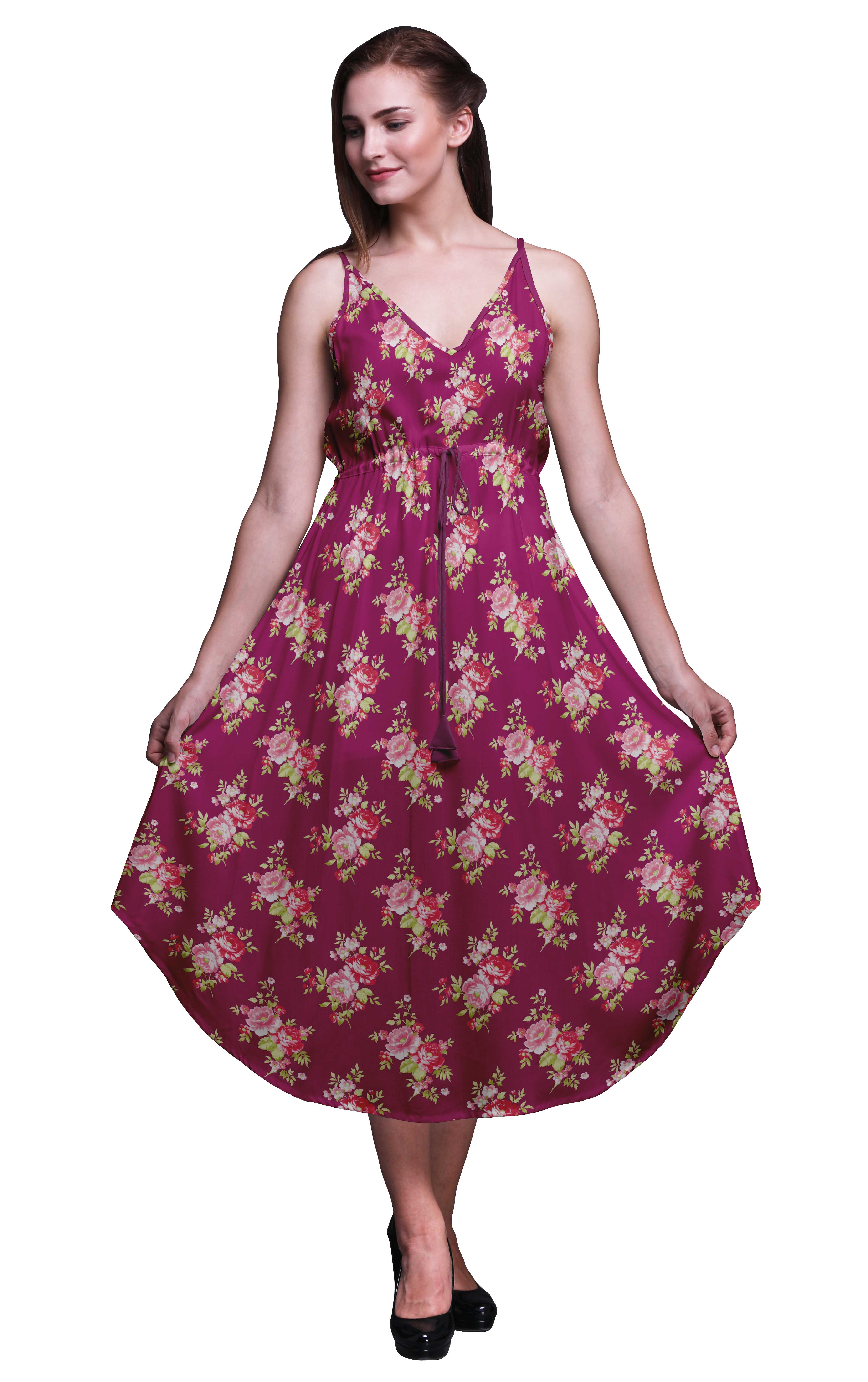 

Bimba Floral Women Summer Printed V Neck Midi Dress Holiday Resort XXX-Large бірюзові зелений колір