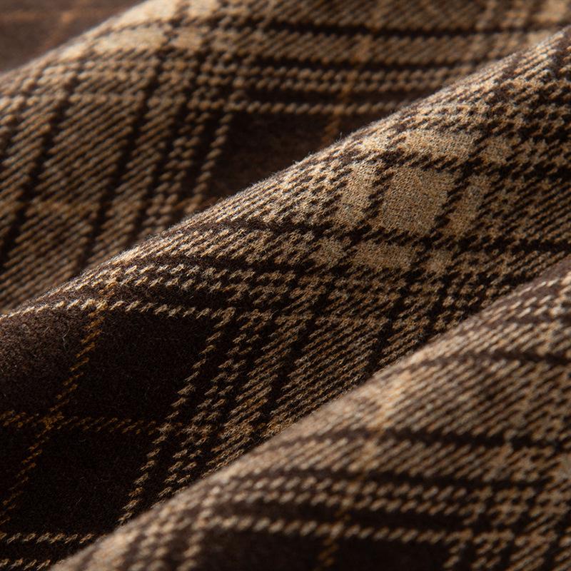 2025 Winter Plaid Woolen H-Line Skirt - Stylish & Simple Design