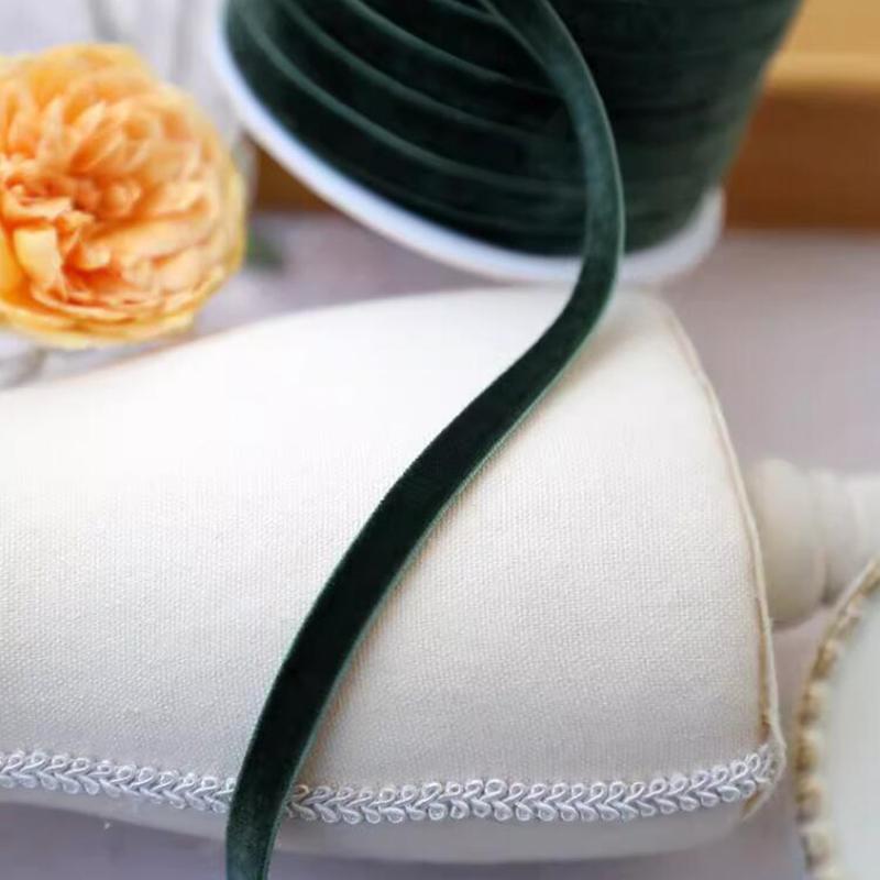 10 Yards Single-Sided Plush Tape Velvet Ribbon DlY Lace Decoration Hair Accessory Material