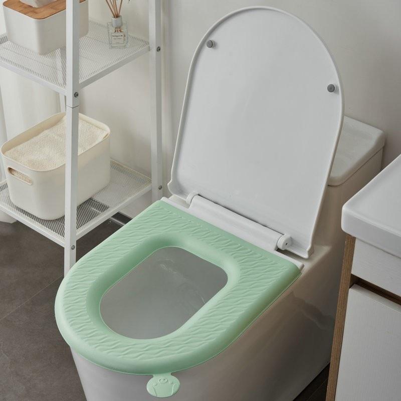 Universal EVA Waterproof Toilet Seat Covers for Kids Simplicity Solid Color Washable Soft Silicone Foam Toilet Seat Cushion