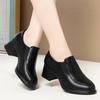 4cm 5cm Vintage Blockabsatz Weiche Lederschuhe Damen Loafer 2026 Frühling Atmungsaktiv Schwarze Plateau-Schuhe für Büro Mama