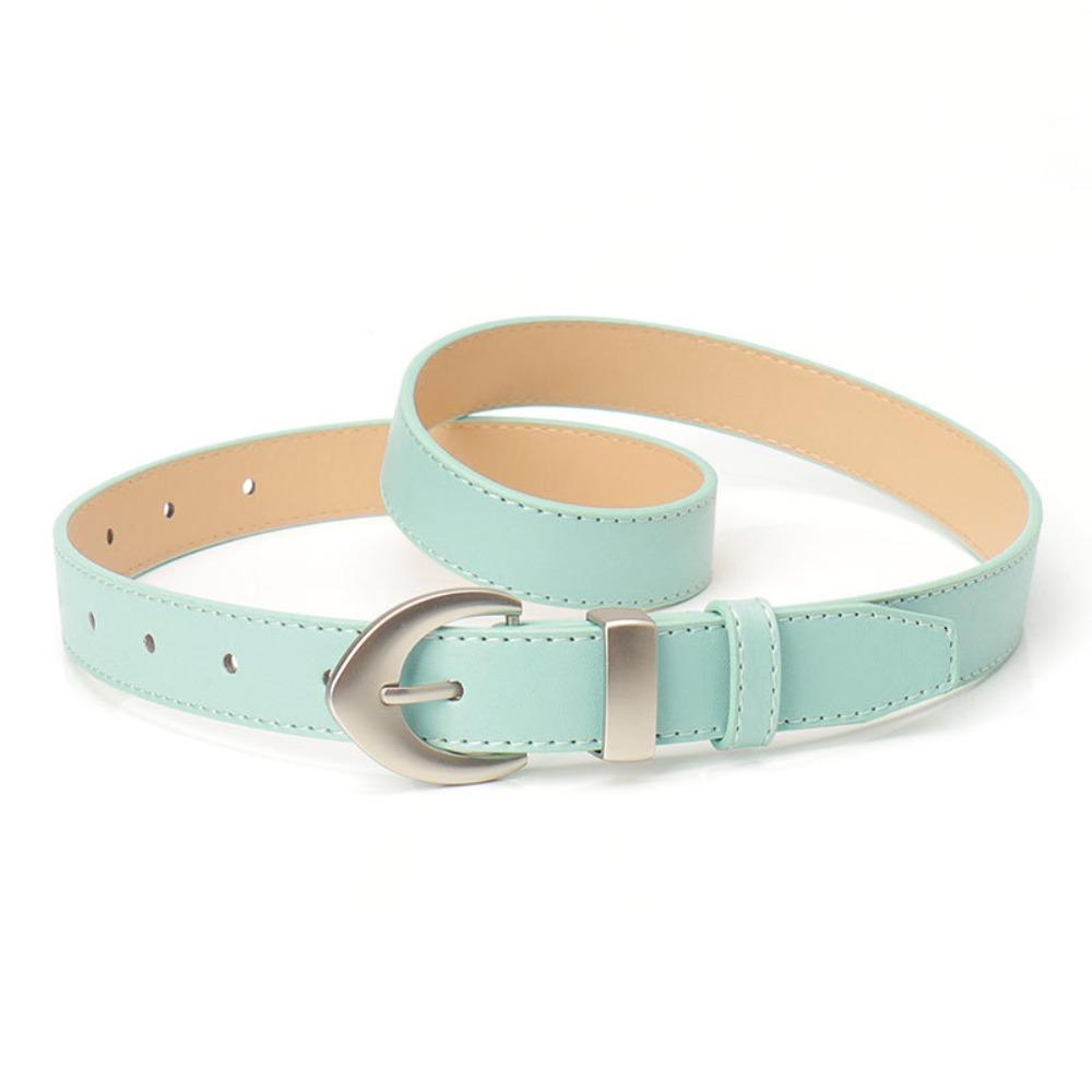 Womens PU Leather Belt Casual Pin Buckle Decorative Strap for Versatile Dresses