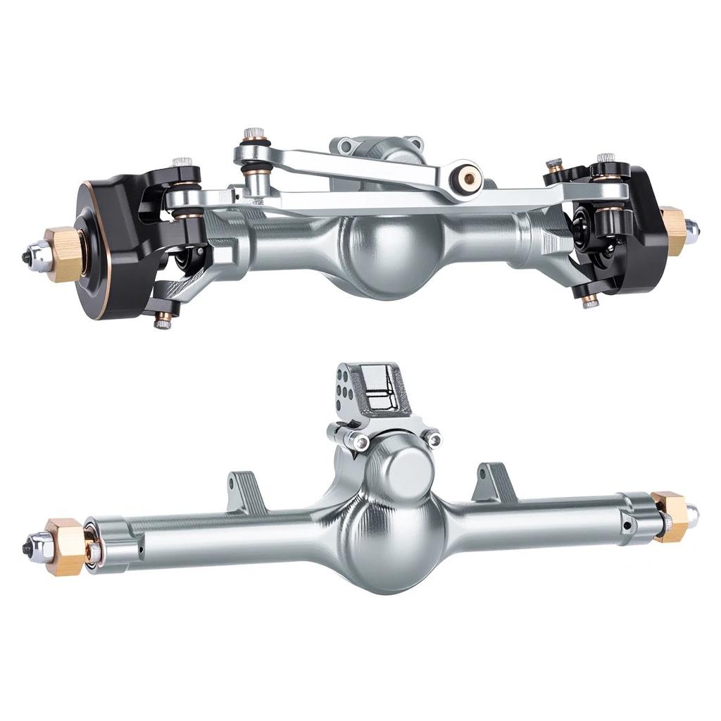 1/24 RC Crawler Special Planetary Front Rear Axle 52° Brass Steering Knuckle for Axial SCX24 C10 JLU Parts