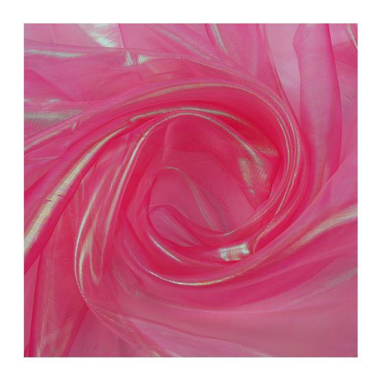 Organza Fabric for Wedding Decorations Party Wear, 2 Yards Long 59-Inch Wide, Rainbow Holographic Gauze for DIY Photography Backdrops, Personalized