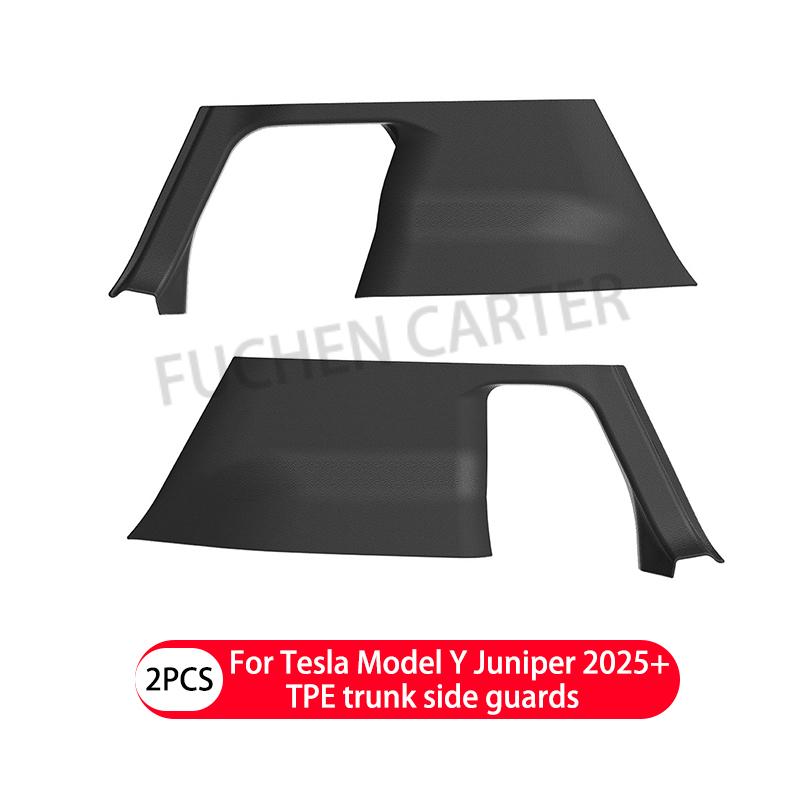 For Tesla ModelY Juniper 2025 2026 Rear Trunk Side Anti-Kick Pad TPE Full Coverage Protection Kit Car Anti-dirty Pad Accessories