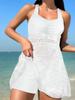 Women's Tummy Control Summer Swimwear: Two-Piece Halter Tankini Skirt