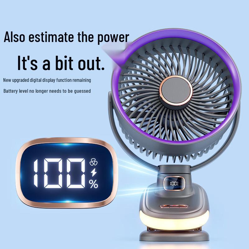 Portable Clip-on Fan with Night Light