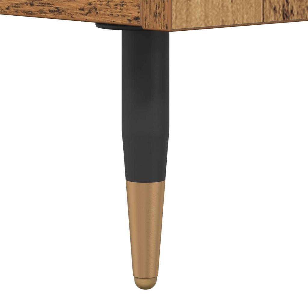 Nightstand with Drawers Rustic Wood Look 40 X 35 X 50 Cm Engineered Wood