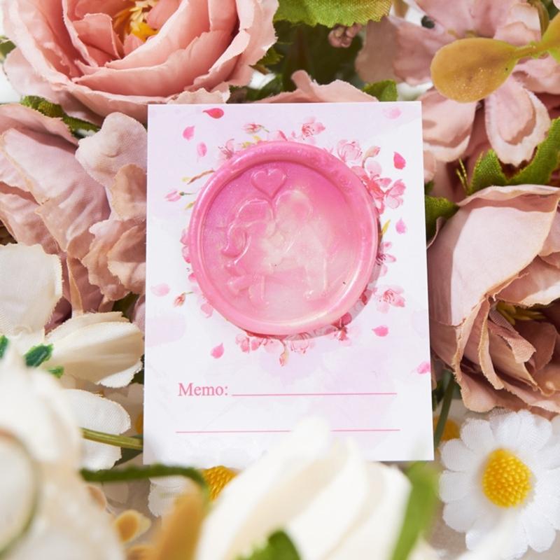 2Pcs Wedding Themed Seal Stamp Head, Embossed Sealing Stamp Head for Invitations Envelope Scrapbooking Embellishments