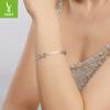 S925 Sterling Silver Bow Bracelet, Simple Romantic Fairy Style Sterling Silver Bracelet Jewelry