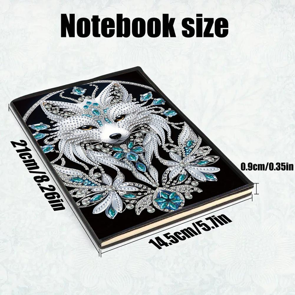 Speziell geformtes Blumen-Diamantmalerei-Journal-Notizbuch ohne Linien Strass-Kunst Handwerksset für Geburtstags- oder Weihnachtsgeschenke