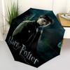 1pc Harry Potter and the Deathly Hallows Automatic Folding Umbrella - Compact 8-Rib Design, Durable Plastic & Iron1319L