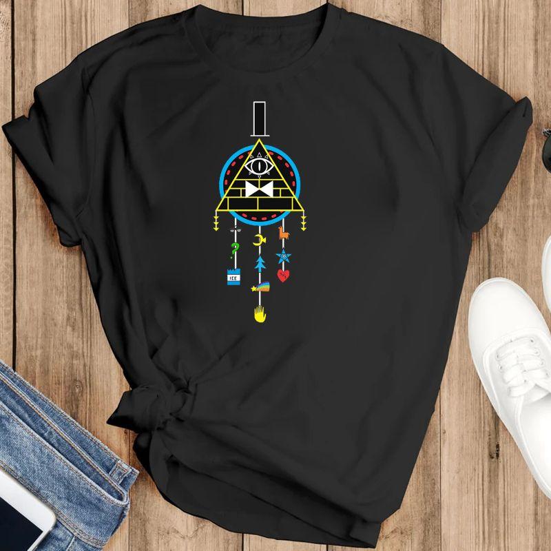 

Gravity Falls Dreamcatcher Классическая футболка Футболка Мужская футболка Летняя повседневная полиэфирная футболка