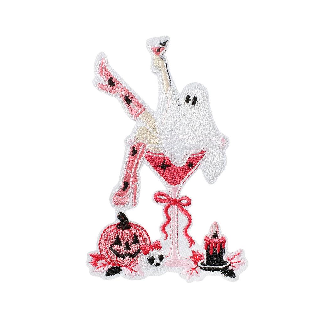 Fun Halloween Party Pumpkin Sweater Backpack Shoes And Hats Embroidery Cloth Sticker Ironing Patch Sticker Computer Embroidery Label