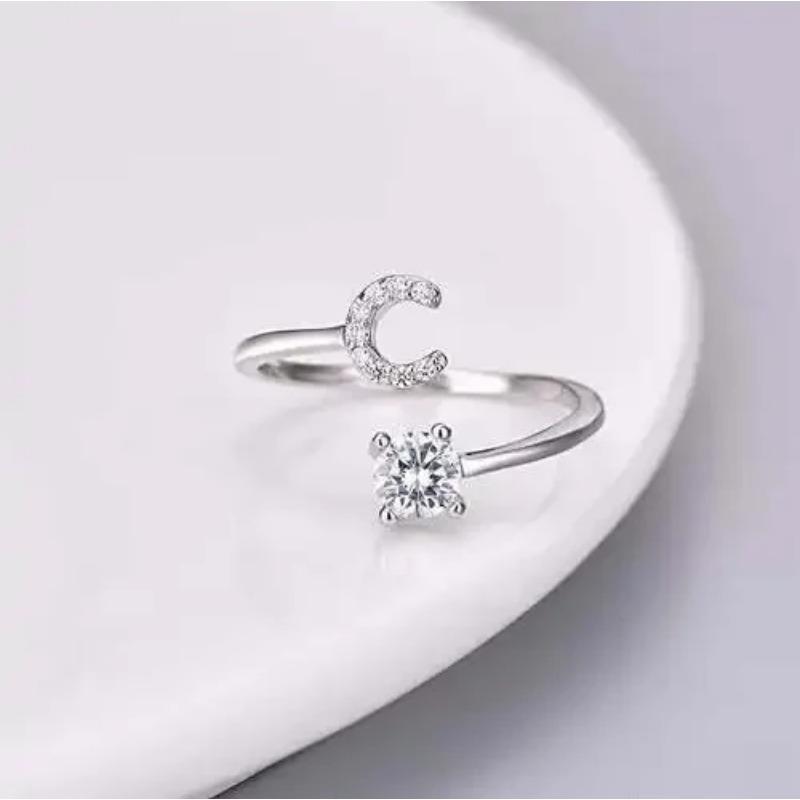 26 englische Buchstaben offene Fingerringe AZ Initialen Name Alphabet weiblich kreativer Ring Mode Hochzeit Schmuck Geschenke