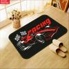VIKAMA F1 Auto da Corsa Formula Zerbino Auto da Corsa Rossa Bandiera a Scacchi Stampa Lettere RACING Tappetino Assorbente Antiscivolo Man Cave Garage