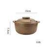 0.8L 1.2L 1.6L Casserole Clay Casserole High Temperature Resistant Household Open Flame Unglazed Stew Pot Soup Porridge