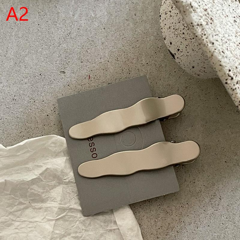 2 Stück Mädchen Haarspangen Silber Metall Entenschnabelklemme Frauen Haarspangen Seitlicher Pony Weiblich Damen Haarspangen Haaraccessoires