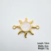 European Retro Copper-Plated Real Gold Pendant Jewelry with Mother of Pearl Double Pendant for Women