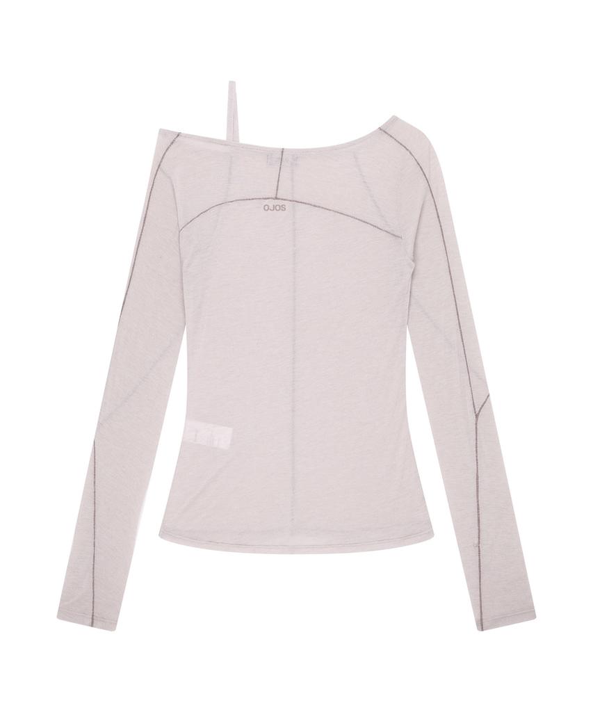OJOS Strap Flatseam Long Sleeve Top / Gray